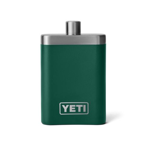 YETI 7 oz Flask, Black Forest Green
