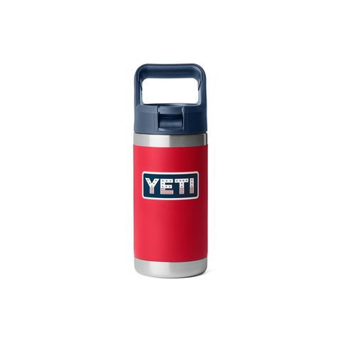 YETI Rambler Jr. 12 oz Kids Bottle with Straw Cap, Rescue Red Patriotic