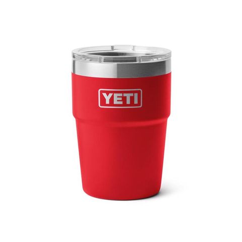 YETI Rambler 16 oz Stackable Tumbler with MagSlider Lid, Rescue Red